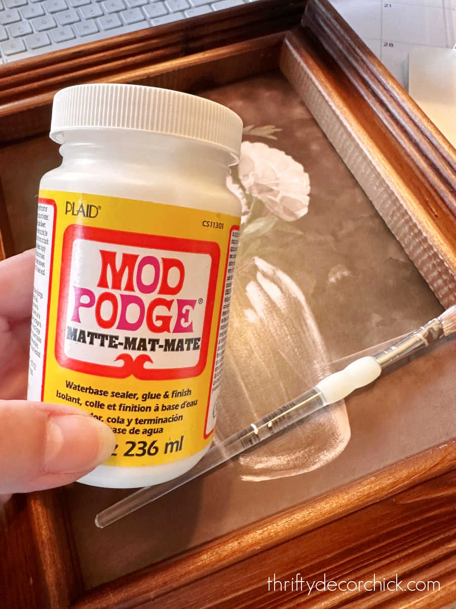 matte Mod Podge on art